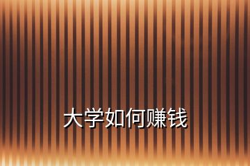 大學(xué)如何賺錢