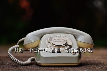 開辦一個日產1噸酒酒廠投資要多少錢