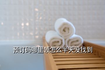 預(yù)訂碼哪里領(lǐng)怎么半天沒(méi)找到