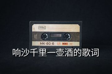 響沙千里一壺酒的歌詞