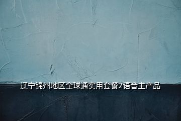 遼寧錦州地區(qū)全球通實(shí)用套餐2語音主產(chǎn)品