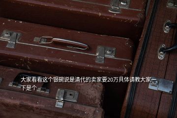 大家看看這個(gè)銀碗說是清代的賣家要20萬具體請(qǐng)教大家一下是個(gè)