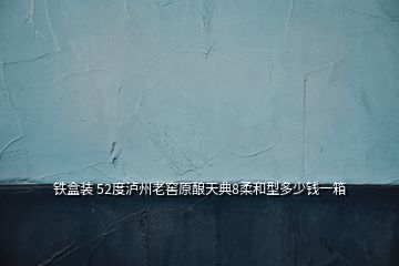 鐵盒裝 52度瀘州老窖原釀天典8柔和型多少錢一箱