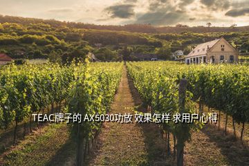 TEAC牌子的 AX5030功放 效果怎樣 求用戶心得