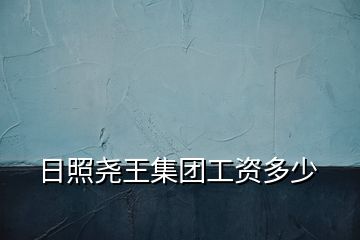 日照堯王集團工資多少