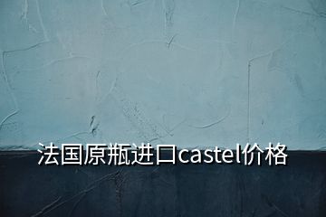 法國原瓶進(jìn)口castel價(jià)格