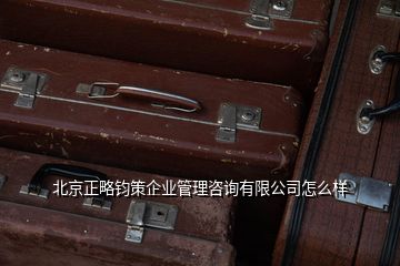 北京正略鈞策企業(yè)管理咨詢有限公司怎么樣