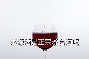 茅源酒是正宗矛臺(tái)酒嗎
