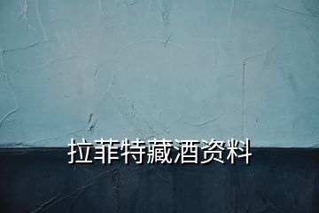 拉菲特藏酒資料