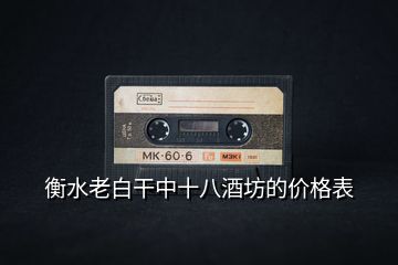 衡水老白干中十八酒坊的價(jià)格表