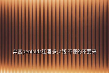 奔富penfolds紅酒 多少錢(qián) 不懂的不要來(lái)