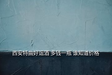 西安特曲好運酒 多錢一瓶 誰知道價格