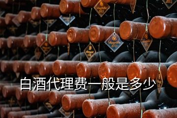 白酒代理費(fèi)一般是多少