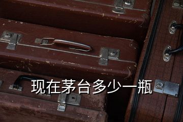 現(xiàn)在茅臺多少一瓶