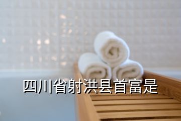 四川省射洪縣首富是