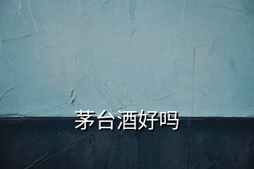 茅臺酒好嗎