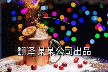 翻譯 某某公司出品
