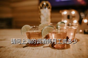 請問上海的調酒師月工資多少