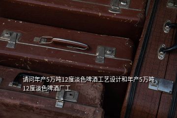 請問年產(chǎn)5萬噸12度淡色啤酒工藝設(shè)計和年產(chǎn)5萬噸12度淡色啤酒廠工