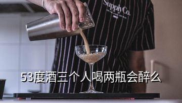 53度酒三個人喝兩瓶會醉么