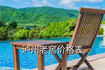 瀘州老窖價格表