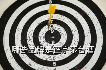 哪些品牌是正宗茅臺酒