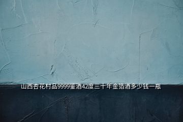 山西杏花村品9999鑒酒42度三十年金箔酒多少錢一瓶