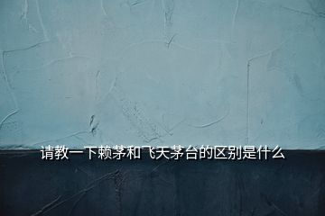 請(qǐng)教一下賴茅和飛天茅臺(tái)的區(qū)別是什么