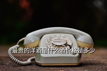 最貴的洋酒是什么酒價格是多少