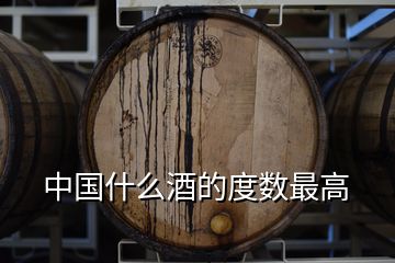 中國什么酒的度數最高