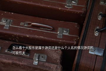 怎么看十大股東是屬于游資還是什么個人名的情況游資的可能性大
