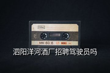 泗陽(yáng)洋河酒廠招聘駕駛員嗎