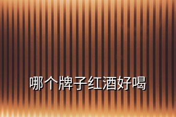 哪個(gè)牌子紅酒好喝