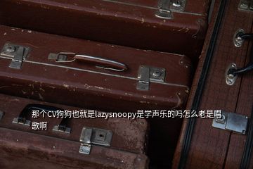 那個(gè)CV狗狗也就是lazysnoopy是學(xué)聲樂(lè)的嗎怎么老是唱歌啊
