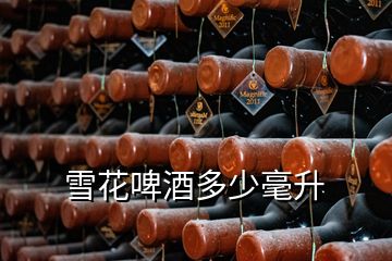 雪花啤酒多少毫升