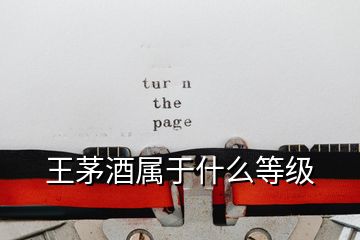 王茅酒屬于什么等級(jí)