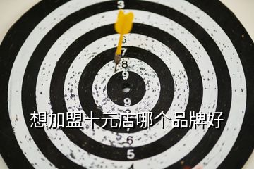 想加盟十元店哪個(gè)品牌好