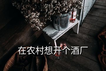在農村想開個酒廠