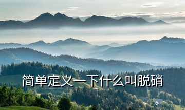 簡單定義一下什么叫脫硝