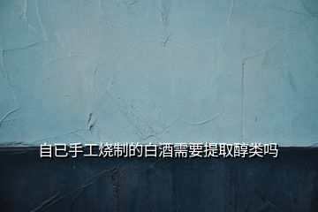 自已手工燒制的白酒需要提取醇類嗎