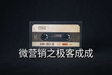 微營(yíng)銷(xiāo)之極客成成