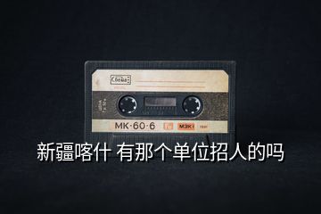 新疆喀什 有那個單位招人的嗎