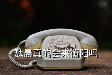 魏晨真的會(huì)來衡陽嗎
