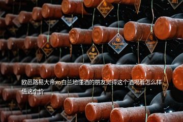 歐邑路易大帝xo白蘭地懂酒的朋友覺得這個酒喝著怎么樣值這個價