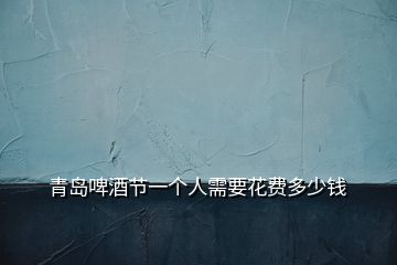 青島啤酒節(jié)一個人需要花費多少錢