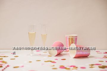 濟(jì)南有個(gè)叫中德的啤酒設(shè)備公司我想去做一線銷售有了解的能給說