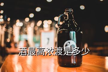 酒最高濃渡是多少