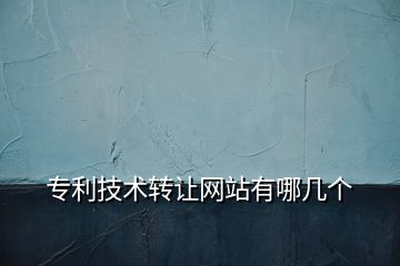 專利技術(shù)轉(zhuǎn)讓網(wǎng)站有哪幾個