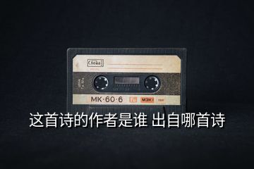 這首詩(shī)的作者是誰(shuí) 出自哪首詩(shī)