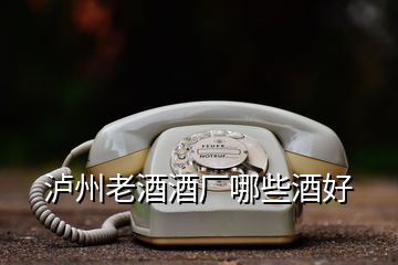 瀘州老酒酒廠哪些酒好